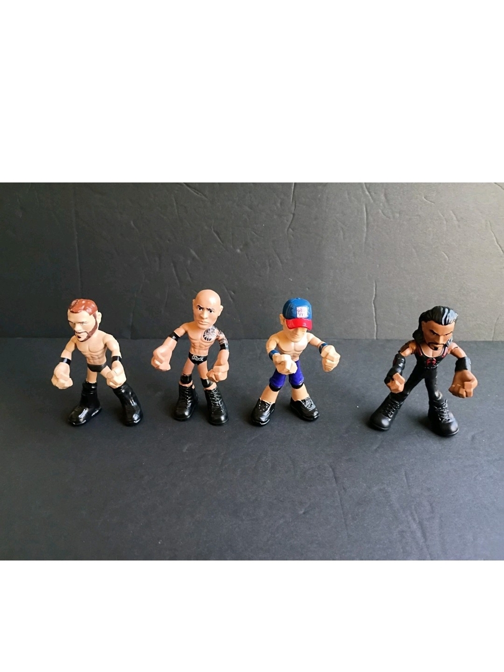 4 WWE Flextreme Bendable Toy Figures 2019 Mattel The Rock, Cena, And More 4"